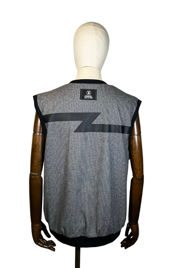 IZREEL ウールライクVE / WH×BK