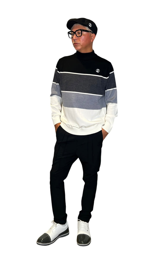 IZREEL ハイネックニット / BK